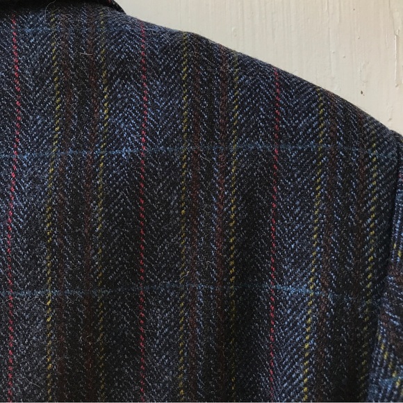 Triona Ireland Navy Plaid Donegal Wool Tweed Jacket - Picture 8 of 9